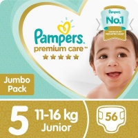 Pampers Premium Care - Size 5 Jumbo Pack - 56 Nappies Photo