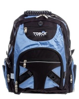 Tosca Large Laptop Backpack - Black/blue Photo