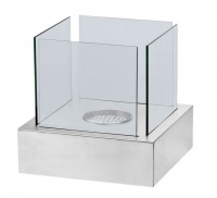 1green Square Table Style Bio-Ethanol Fireplace - Stainless Steel Photo