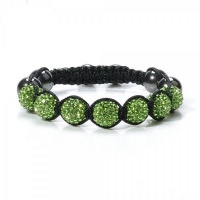 Quirky Crystal Round Bracelet In A Variety Of Colours - Green Photo
