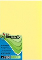 Butterfly A4 Pastel Board 10s - Yellow Photo