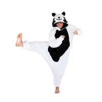 aFREAKa - Adults Panda Bear Onesie in White & Black Photo