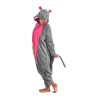 aFREAKa Adults Hippo Onesie in Grey & Pink Photo