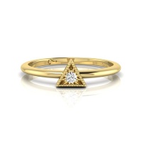 Why Jewellery Diamond Stax Ring - Yellow Gold Plated Photo