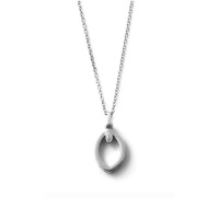 Why Jewel Marquise Diamond Pendant and Chain - Silver Photo