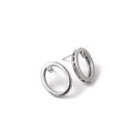 Why Jewellery Oval Diamond Studs - Silver Oval Photo