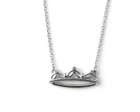 Why Jewellery Crown Diamond Pendant and Chain - Silver Photo