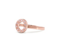 Why Jewellery Halo Diamond Ring - Rose Gold Plated Photo