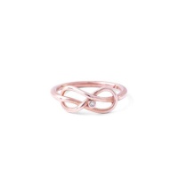 Why Jewellery Infinity Diamond Ring - Rose Gold Plated Photo