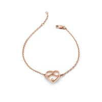 Why Jewellery Infinity Heart Diamond Bracelet - Rose Gold Plated Photo