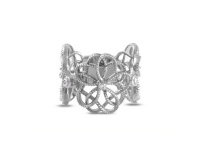 Why Jewellery Floral Diamond Ring - Silver Photo