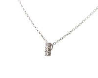 Why Jewellery Trilogy Diamond Pendant and Chain - Silver Photo