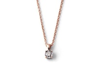 Why Jewellery Solitaire Diamond Pendant and Chain - Rose Gold Plated Photo