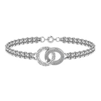 Why Jewellery Double Circle of Life Diamond Bracelet - Silver Photo