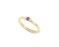 Why Jewellery Amethyst Ring - Yellow Gold Plated Photo