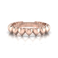 Why Jewellery Heart Eternity Ring - Rose Gold Plated Photo