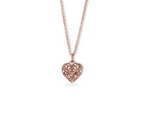 Why Filigree Diamond Pendant and Chain - Rose Gold Plated Photo