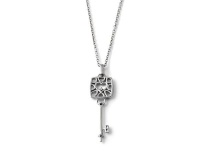 Why Jewellery Key Diamond Pendant and Chain - Silver Photo