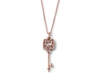 Why Jewellery Key Diamond Pendant and Chain - Rose Gold Plated Photo