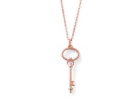 Why Jewellery Diamond Pendant and Chain - Rose Gold Plated Photo