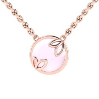 Why Jewellery Rose Quartz Pendant and Chain - Rose Gold Plated Photo
