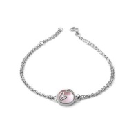 Why Jewellery Rose Quartz Bracelet - Silver Photo