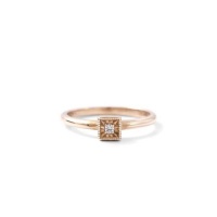 Why Jewellery Diamond Stax Square Ring Set - Yellow Gold Plated Photo