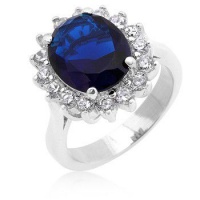Sapphire Miss Jewels 5.48ct Simulated and Diamond Royal Engagement Ring Photo