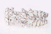 Civetta Spark Royal Cuff - Made With White Opal Swarovski Crystal Photo