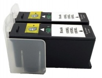 Compatible Lexmark 100XL 14N1068 High Yield Black Ink Cartridge - Twin Pack Photo