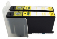 Compatible Lexmark 100XL 14N1071 High Yield Yellow Ink Cartridge - Twin Pack Photo