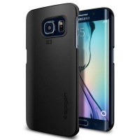 Samsung Spigen Case Thin Fit for S6 Edge - Smooth Black Photo