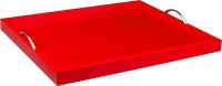 House Of York - Tray With Whalebone Handle - Berry Red Photo