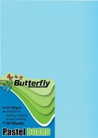 Butterfly A4 Pastel Board 50s - Blue Photo