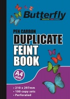 Butterfly A4 Duplicate Book - Feint 200 Sheets Photo