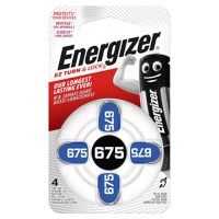 Energizer Hearing Aid Battery Az675 Blue 4 Pack Photo