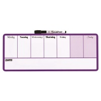 Quartet Magnetic Dry Erase Weekly Organiser - Purple Photo