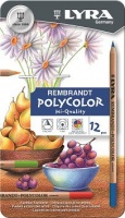 Lyra Rembrandt Polycolor Pencils - 12 Colours in Metal Box Photo