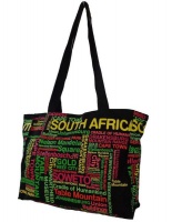 Fino printed rainbow color souvenir bag/tote with all SA landmarks - SKH135 Photo