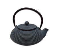 Regent - Cast Iron Chinese Teapot - Blue With Lines - 800ml Photo