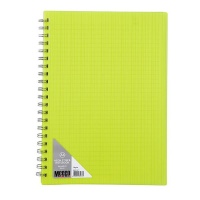Meeco Neon Stripe A4 80 Ruled Sheets Spiral Bound Notebook - Yellow Photo