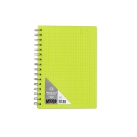 Meeco Neon Stripe A5 80 Ruled Sheets Spiral Bound Notebook - Yellow Photo