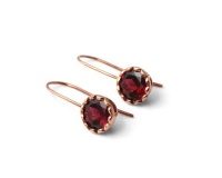 Why Jewellery Rhodolite Hook Earrings - Rose Gold Photo