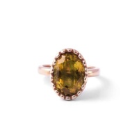 Why Jewellery Citrine Ring - Rose Gold Plated Photo