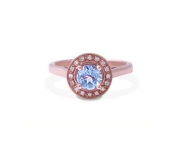 Why Jewellery Diamond and Topaz Ring - Rose Gold Plated Photo