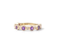 Why Jewellery Diamond And Amethyst Eternity Ring - Silver Photo
