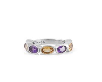Why Jewellery Amethyst And Citrine Eternity Ring - Silver Photo