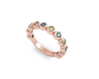 Why Jewellery Amethyst And Citrine Eternity Ring - Rose Gold Plated Photo