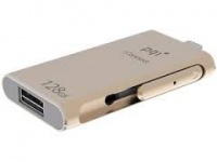PQI 128GB iConnect Flash Drive - Gold Photo