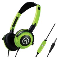 Amplify Symphony Headphones with Mic - Black/Green Photo